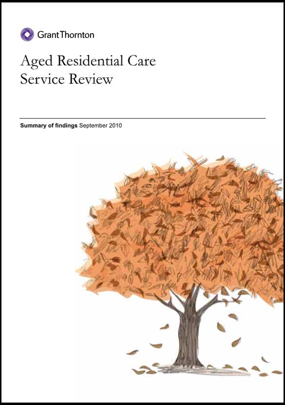 Aged residential care service review summary September 2010